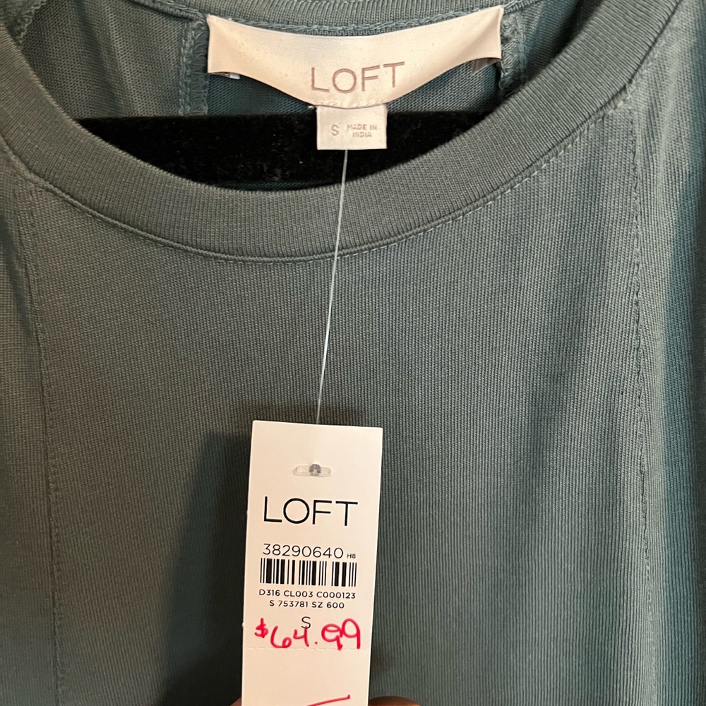 LOFT Women's Teal Maxi Dress with pockets